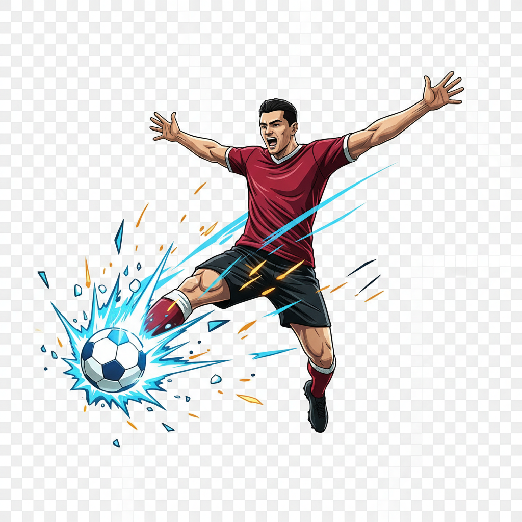 นักฟุตบอลกำลังแสดงความดีใจอย่างสุดขีด